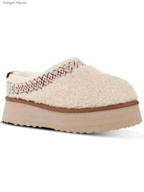 Platform Fuzzy Slippers Mini Boots Plush Fleece Lining Non-Slip